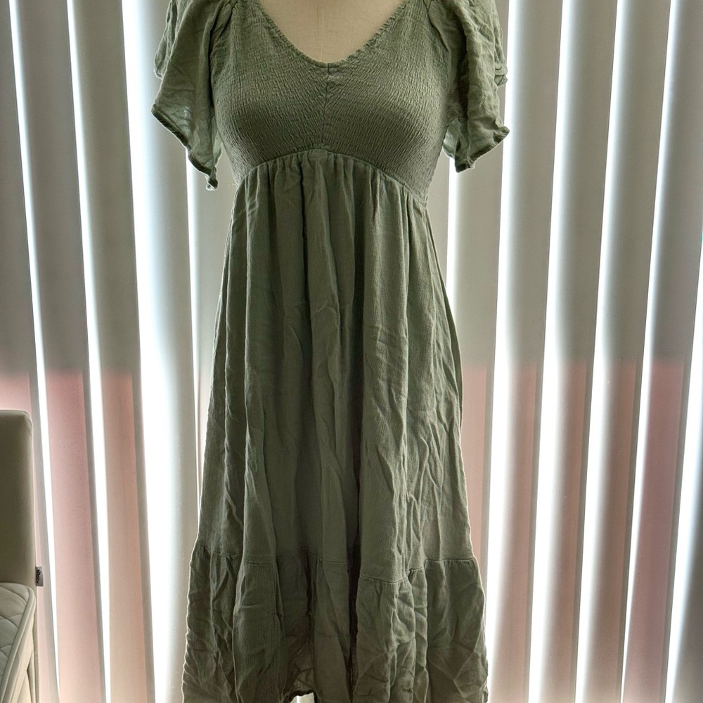 Sage Green Midi Dress